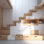 Rangement sous escalier fermé : portes, tiroirs et solutions discrètes